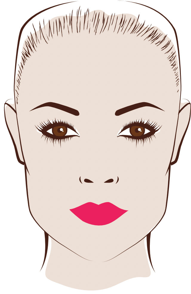 Visage allongé rectangle femme